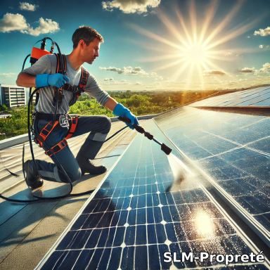 slm-propreté société de nettoyage panneau solaire Montpellier